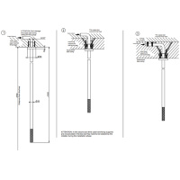 GESSI 316 излив потолочный с удаленным управлением (не входит в комплект), цвет: brushed black metal pvd - Gidratop.ru изображение
