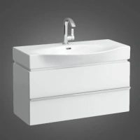 Тумба под раковину Laufen Palace New 4.0125.2.075.475.1, белый глянец, 2 выдвижных ящика - Gidratop.ru изображение
