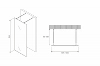 Душевая перегородка ABBER Immer Offen AG68120B8 - Gidratop.ru изображение