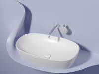 Умывальник чаша накладная овальная (цвет Белый Матовый) Element 600x380x138мм - Gidratop.ru изображение