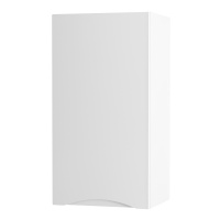 FLY-MARINO Шкаф подвесной с одной распашной дверцей с доводчиками, с одной полкой, правосторонний, Bianco Lucido, 400x300x750, FLY-MARINO-750-1A-SC-BL-P-R - Gidratop.ru изображение