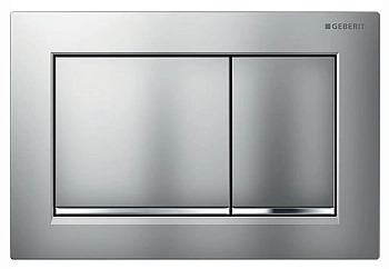 Клавиша Geberit Omega Type 30, 115.080.JQ.1, с легкоочищаемой поверхностью, лакированный матовый хром/глянцевый хром