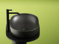 Умывальник чаша накладная овальная (цвет Темный Антрацит Матовый) Element 600x415x135мм - Gidratop.ru изображение