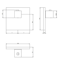 Gessi Rettangolo встраиваемый термостат для душа, с 1 выходом, (внешние части), цвет Copper PVD - Gidratop.ru изображение