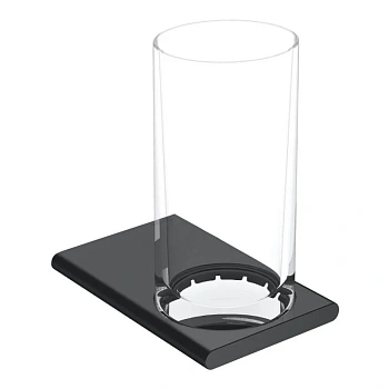 Стакан для щеток Keuco Edition 400 11550139000, держатель хром черный шлифованный