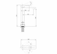 Смеситель ABBER Weiss Insel AF8011FW для раковины, белый матовый - Gidratop.ru изображение