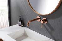 Смеситель ABBER Wasser Kreis AF8112RG для раковины скрытого монтажа, розовое золото - Gidratop.ru изображение