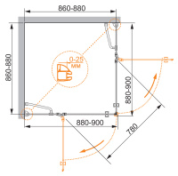 Душевой уголок CEZARES VERONA-W-A-2-90-C-Cr - Gidratop.ru изображение