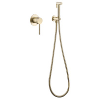 Смеситель ABBER Emotion AF8825G с гигиеническим душем, золото матовое - Gidratop.ru изображение