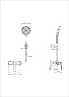 Смеситель для душа WONZON & WOGHAND, Черный матовый (WW-B2585-MB) - Gidratop.ru изображение
