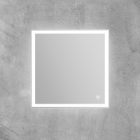 Зеркало с встроенным светильником и сенсорным выключателем SPC-GRT-600-600-LED-TCH, 12W, 220-240V, 600x30x600 - Gidratop.ru изображение