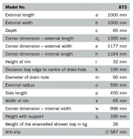 Поддон душевой Kaldewei Arrondo Mod 873-2 100 x 100 cм, 4603.3500.0001, R 550 мм - Gidratop.ru изображение