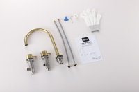 Смеситель ABBER Wasser Kreis 316 AF8108BG-M для раковины, золото брашированное - Gidratop.ru изображение