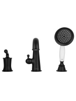 Смеситель на борт ванны WONZON & WOGHAND STEAM, Черный матовый (WW-88659008-MB) - Gidratop.ru изображение