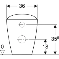 Напольный унитаз Geberit Citterio 500.512.01.1, белый - Gidratop.ru изображение
