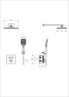 Душевая система с термостатом встраиваемая WONZON & WOGHAND, Белый матовый (WW-D2017-B-MW) - Gidratop.ru изображение