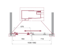 Душевая дверь BelBagno UNO-195-BF-1-155-C-Cr - Gidratop.ru изображение
