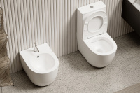 Биде ABBER Bequem AC1152 приставное белое - Gidratop.ru изображение