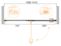 Душевая дверь CEZARES BELLAGIO-B-12-140-C-BORO - Gidratop.ru изображение