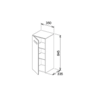 Шкаф Keuco Royal Universe 32720 210001 подвесной 35 см, белый глянцевый, петли слева - Gidratop.ru изображение