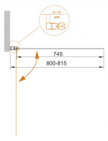 Душевая шторка на ванну CEZARES ECO-O-V-1-80/140-C-Cr - Gidratop.ru изображение