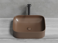 Умывальник чаша накладная прямоугольная (цвет Темно-x - Gidratop.ru изображение