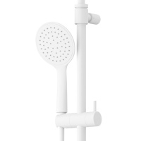 LEAF-CDA-30-L-BIO Душевая стойка телескопическая, с верхним и ручным душем, верхний душ диаметр 300 мм металл, исполнение Белый матовый - Gidratop.ru изображение