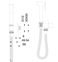 Гигиенический душ с запорным вентилем WONZON & WOGHAND, Хром (WW-88809904-CR) - Gidratop.ru изображение