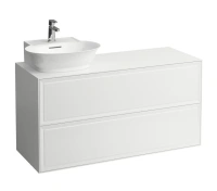 Тумба под раковину Laufen New Classic 117.7 х 45.7 х 60 см, 4.0608.7.085.631.1, подвесная, белый глянцевый, вырез слева - Gidratop.ru изображение