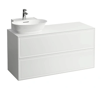 Тумба под раковину Laufen New Classic 117.7 х 45.7 х 60 см, 4.0608.7.085.631.1, подвесная, белый глянцевый, вырез слева