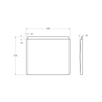 Боковая панель для акриловой ванны с крепежом CEZARES EMP-F-70-SP-W37 - Gidratop.ru изображение