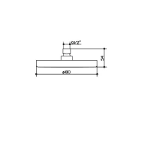 Верхний душ Keuco Elegance 51686070100, 18 см, 1 режим струи, нержавеющая сталь - Gidratop.ru изображение
