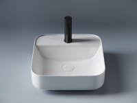 Умывальник чаша накладная квадратная Element 390x390x140мм - Gidratop.ru изображение