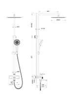 Душевая система WONZON & WOGHAND FRAME, Черный матовый (WW-88739010-MB) - Gidratop.ru изображение