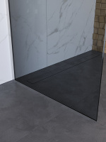 Душевая перегородка BelBagno UNO-L-1-TB-100-GR-Cr - Gidratop.ru изображение