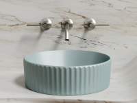 Умывальник чаша накладная круглая (цвет Зеленый Матовый) Element 360x360x115мм - Gidratop.ru изображение