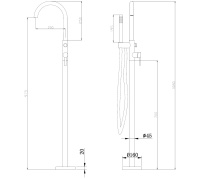 Смеситель ABBER Wasser Kreis AF8115NGN напольный для ванны, никель - Gidratop.ru изображение