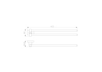 Полотенцедержатель поворотный WONZON & WOGHAND FLAT, Хром (WW-9731) - Gidratop.ru изображение