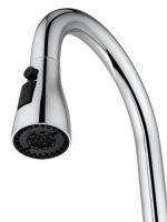 Смеситель для кухни с выдвижным изливом WONZON & WOGHAND, Хром (WW-121E201B-CR) - Gidratop.ru изображение