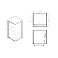 Душевой уголок ABBER Schwarzer Diamant AG0A090B - Gidratop.ru изображение