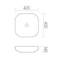 Раковина накладная ABBER Rechteck AC2217MW белая матовая - Gidratop.ru изображение