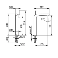 Смеситель Keuco Edition 400 51502010103 для раковины, цвет хром - Gidratop.ru изображение