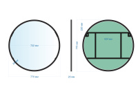 Зеркало ABBER Mond AG6201B без подсветки, металлическая рама, черный - Gidratop.ru изображение