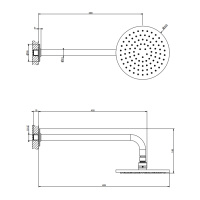 GESSI INCISO верхний душ настенная, шарнирная на 1/2,  Oslash;200мм, цвет: хром - Gidratop.ru изображение