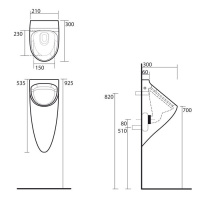 Писсуар в комплекте с сифоном, цвет белый - Gidratop.ru изображение
