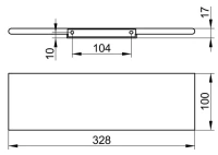 Полка для душа Keuco Edition 400 11558170000, 32.8 см, хром - Gidratop.ru изображение