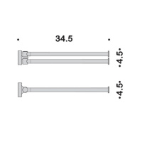 Colombo Plus Полотенцедержатель двойной 34.5 см, цвет: хром - Gidratop.ru изображение