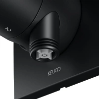 Переключатель потоков Keuco Ixmo 59556370202 на 2 потребителя, с выводом для шланга и держателем лейки, черный матовый - Gidratop.ru изображение