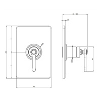 GESSI VENTI20 смеситель встраиваемый, однорычажный, внешняя часть, цвет хром - Gidratop.ru изображение