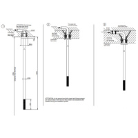 GESSI 316 излив потолочный с удаленным управлением (не входит в комплект), цвет: brushed black metal pvd - Gidratop.ru изображение